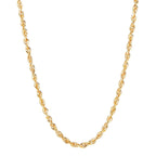 14K Yellow Gold Diamond Cut Solid Rope Chain, 20in.