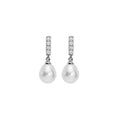 Sterling Silver Drop Pearl Earrings