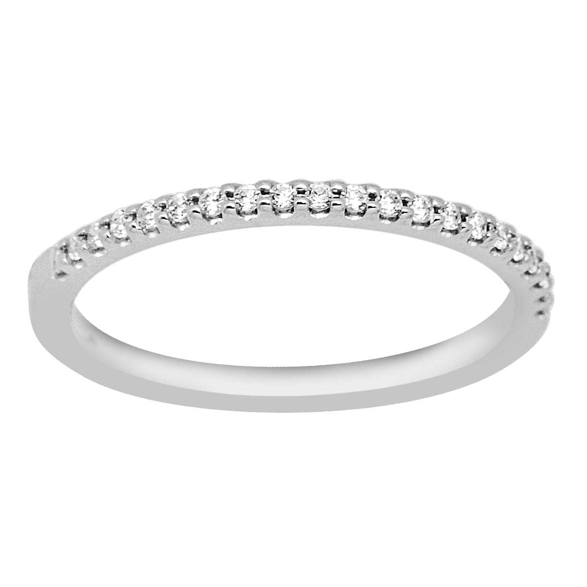 14K White Gold Half Anniversary Wedding Band