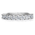 14K White Gold Half Anniversary Wedding Band