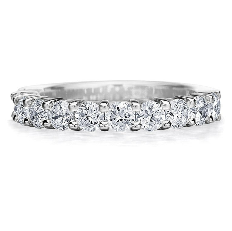 14K White Gold Half Anniversary Wedding Band