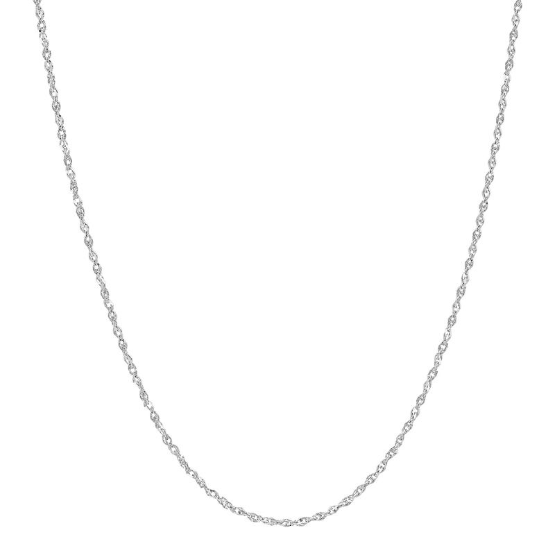 14K White Gold Solid Singapore Chain, 16in.