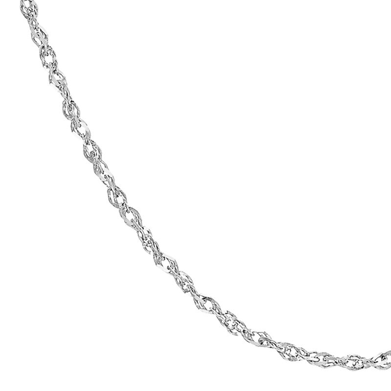 14K White Gold Solid Singapore Chain, 16in.