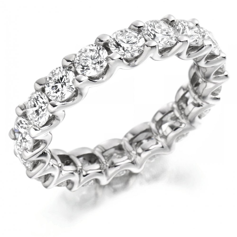 18K White Gold Eternity Wedding Diamond Band