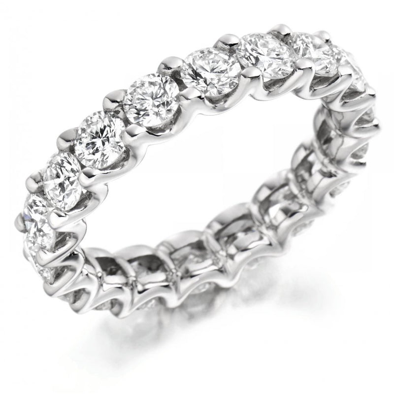 18K White Gold Eternity Wedding Diamond Band