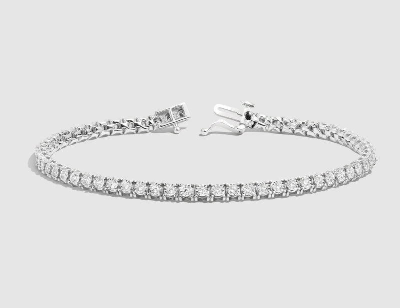 14K White Gold Diamond Tennis Bracelet