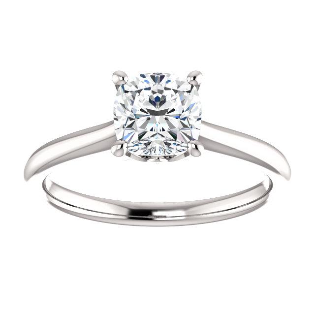 Cushion Cut Diamond Solitaire Ring