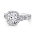 18K White Gold Diamond Engagement Ring