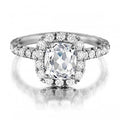 18K Cushion Halo Diamond Engagement Ring
