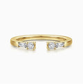 14K Yellow Gold Diamond Open Wedding Band