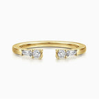 14K Yellow Gold Diamond Open Wedding Band