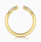 14K Yellow Gold Diamond Open Wedding Band