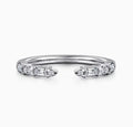 14K White Gold Diamond Open Wedding Band