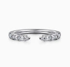 14K White Gold Diamond Open Wedding Band