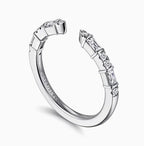 14K White Gold Diamond Open Wedding Band
