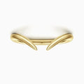 14K Yellow Gold Curved Open Wedding Band