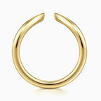 14K Yellow Gold Curved Open Wedding Band