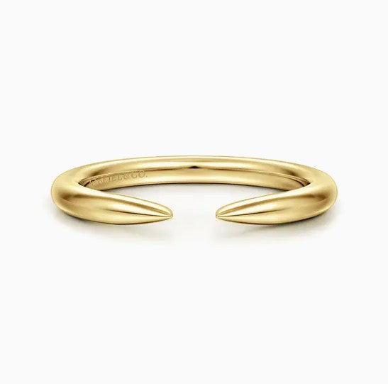 14K Gold Polished Open Wedding Band