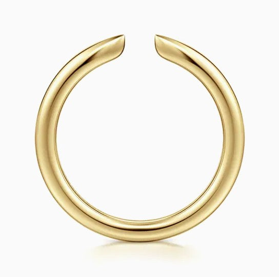 14K Gold Polished Open Wedding Band