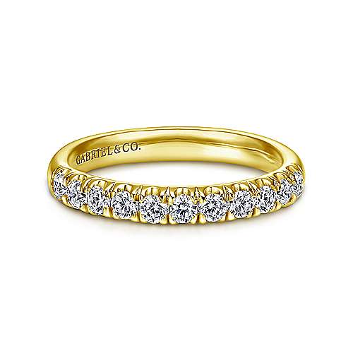14K Yellow Gold Half Anniversary Wedding Band