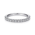 Lady's 14 Karat White Shared Prong Half Anniversary Wedding Band
