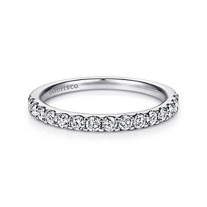 Lady's 14 Karat White Shared Prong Half Anniversary Wedding Band