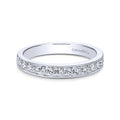 14K White Gold Milgrain Anniversary Wedding Band