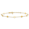 14K Yellow Gold Polished Disc Anklet