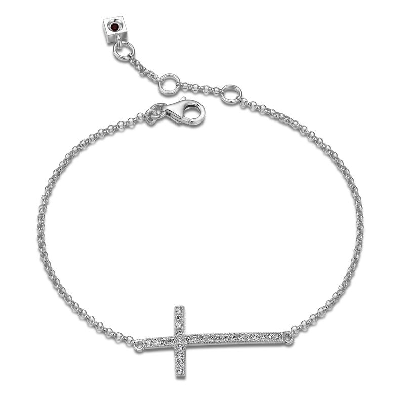 Sterling Silver Cross Bracelet