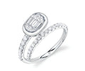 14K White Gold Icon Lumeria Diamond Baguette Bezel Set Fashion Ring
