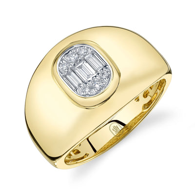 14K Gold Icon Lumeria Bezel Diamond Ring