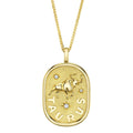 14K Gold Taurus Zodiac Pendant Necklace