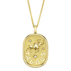 14K Gold Taurus Zodiac Pendant Necklace