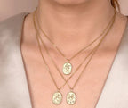 14K Gold Pisces Zodiac Pendant Necklace