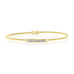 14K Yellow Gold Corelli Diamond Bar Cuff Bracelet