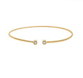 14K Yellow Gold Corelli Diamond Bezel Cuff Bracelet
