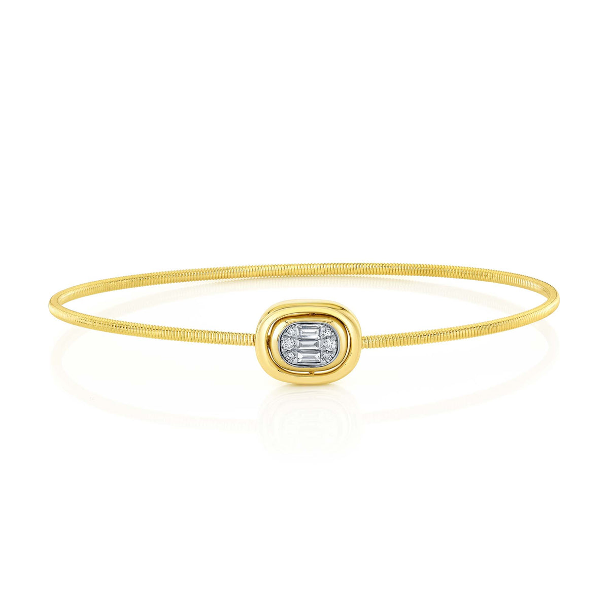 14K Yellow Gold Corelli Diamond Bangle