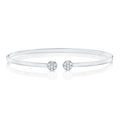 14K White Gold Diamond Pave Cuff Bracelet