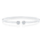 14K White Gold Diamond Pave Cuff Bracelet
