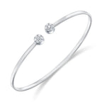 14K White Gold Diamond Pave Cuff Bracelet