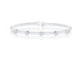 14K White Gold Corelli Diamond Bezel Station Cuff Bracelet