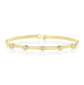 14K Yellow Gold Corelli Bezel-Set Diamond Station Cuff Bracelet
