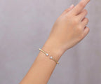 14K Yellow Gold Corelli Bezel-Set Diamond Station Cuff Bracelet