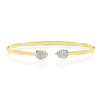 14K Yellow Gold Corelli Diamond Cuff Bracelet