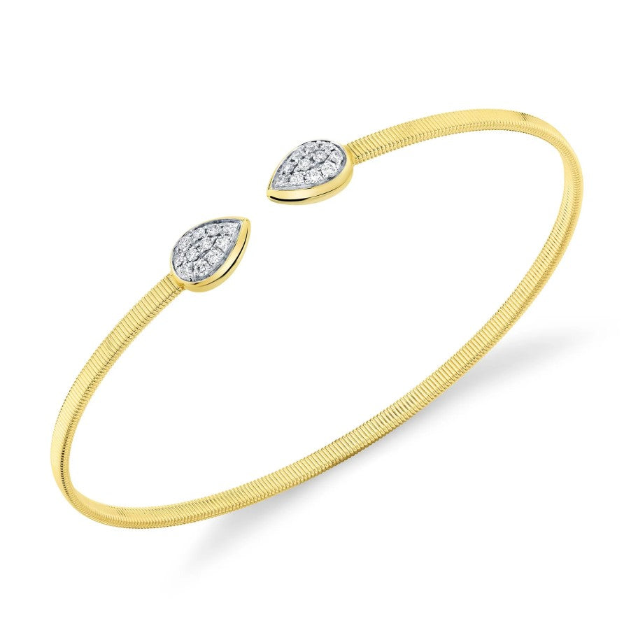 14K Yellow Gold Corelli Diamond Cuff Bracelet