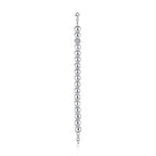 Sterling Silver Beaded Diamond Bracelet