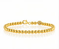 14K Yellow Gold Beaded Diamond Bracelet