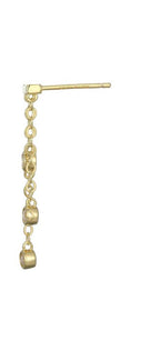 14K Gold Plated Lab Created Diamond Dangle Earrings