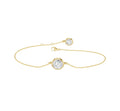 14K Yellow Gold Lab Grown Bezel Bracelet