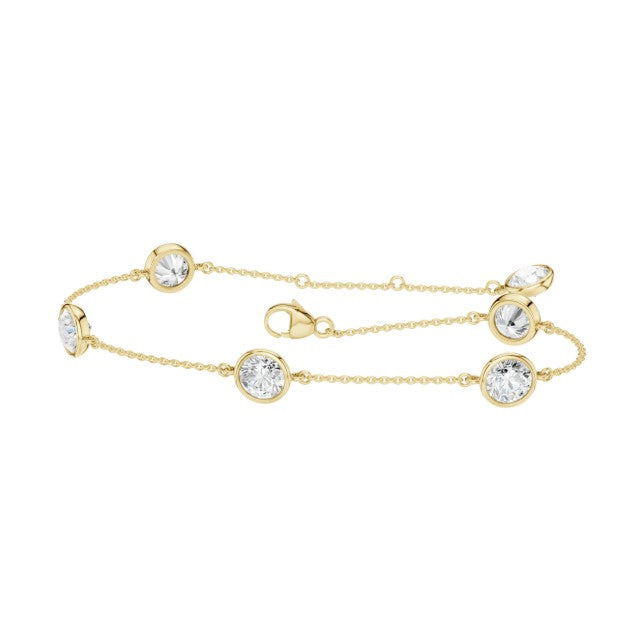 14K Yellow Gold Diamonds By the Yard Bracelet